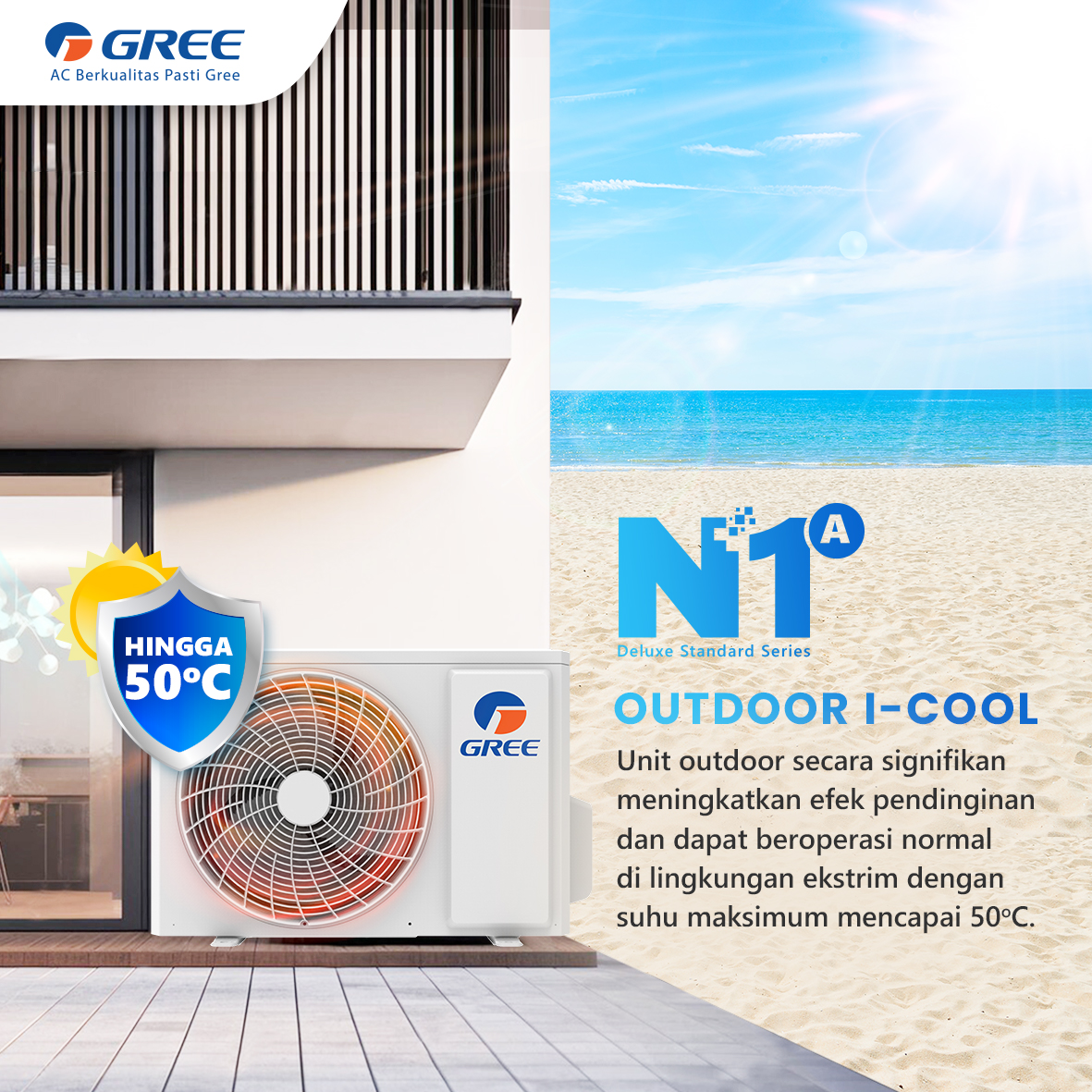 GREE AC Split GWC-09N1 1 PK Deluxe Standard