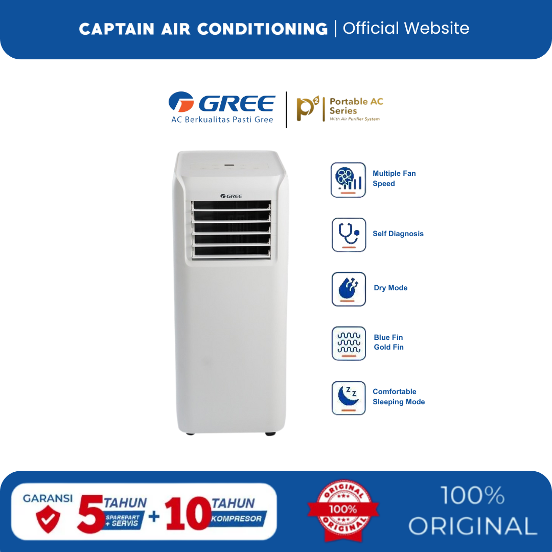 GREE AC Portable GPC-05P2 1/2 PK with Air Purifier system